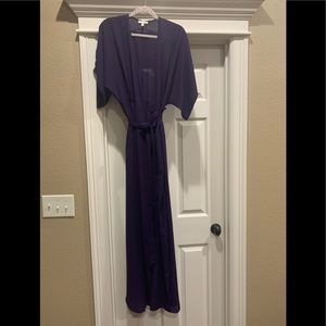 sheer maxi wrap dress